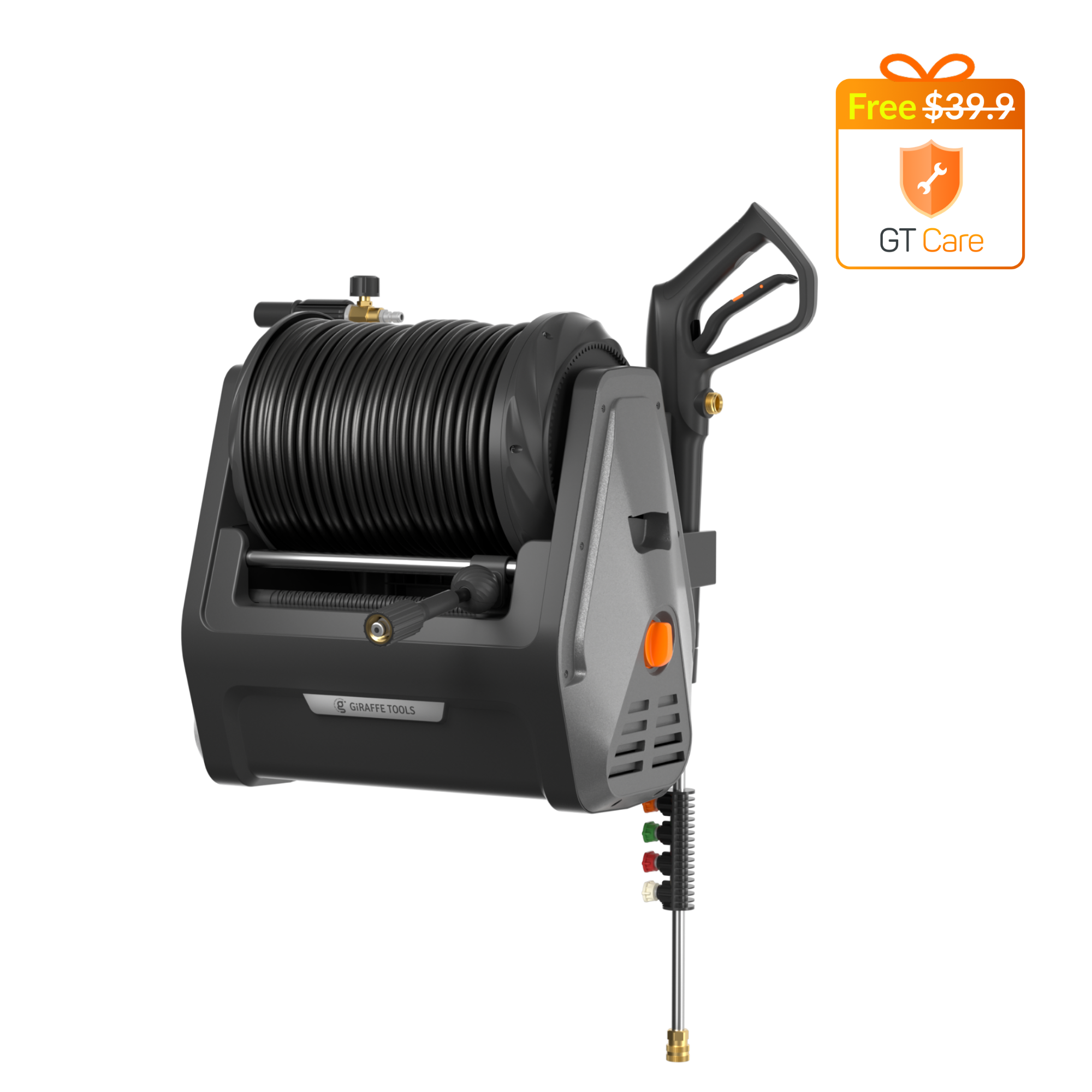 Giraffe Tools Grandfalls Retractable Pressure Washer - Thumbnail 3