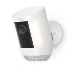 Ring Spotlight Cam Pro, Battery with 2K Video, 3D Motion Detection - White