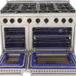 Kucht Professional 48" 6.7 cu. ft. Natural Gas Range in Stainless Steel with Black Accents, KFX480-K