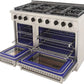 Kucht Professional 48" 6.7 cu. ft. Natural Gas Range in Stainless Steel with Black Accents, KFX480-K