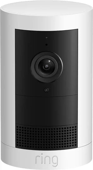 Ring Outdoor Cam Plus, Battery, Wide-Angle 2K Video - White