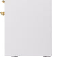 ILVE Nostalgie II 40" Induction Range with Element Stove and Electric Oven in White with Brass Trim, UPDI406NMPWHG