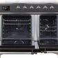 ILVE Majestic II 40" Induction Range with Element Stove and Electric Oven in Matte Graphite with Chrome Trim, UMDI10NS3MGC