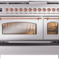 ILVE Nostalgie II 48" Dual Fuel Natural Gas Range in Stainless Steel with Copper Trim, UP48FNMPSSP