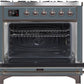 ILVE Majestic II 36" Dual Fuel Natural Gas Range in Blue Grey with Bronze Trim, UM09FDNS3BGB