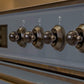 ILVE Majestic II 36" Dual Fuel Natural Gas Range in Blue Grey with Bronze Trim, UM09FDNS3BGB