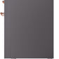 ILVE Nostalgie II 60" Dual Fuel Natural Gas Range in Matte Graphite with Copper Trim, UP60FSNMPMGP