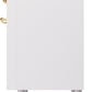 ILVE Nostalgie II 36" Induction Range with Element Stove and Electric Oven in White with Brass Trim, UPI366NMPWHG
