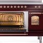 ILVE Nostalgie II 48" Induction Range with Element Stove and Electric Oven in Burgundy with Copper Trim, UPI486NMPBUP