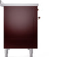 ILVE Nostalgie II 48" Induction Range with Element Stove and Electric Oven in Burgundy with Copper Trim, UPI486NMPBUP