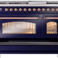 ILVE Nostalgie II 48" Dual Fuel Propane Gas Range in Blue with Copper Trim, UP48FNMPMBPLP