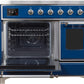 ILVE Majestic II 40" Induction Range with Element Stove and Electric Oven in Blue with Chrome Trim, UMDI10NS3MBC