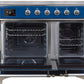 ILVE Majestic II 40" Induction Range with Element Stove and Electric Oven in Blue with Chrome Trim, UMDI10NS3MBC