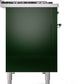 ILVE Nostalgie II 48" Dual Fuel Propane Gas Range in Emerald Green with Chrome Trim, UP48FNMPEGCLP