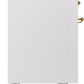 ILVE Nostalgie II 48" Dual Fuel Natural Gas Range in White with Brass Trim, UP48FNMPWHG