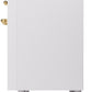 ILVE Nostalgie II 48" Dual Fuel Natural Gas Range in White with Brass Trim, UP48FNMPWHG