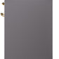 ILVE Nostalgie II 30" Induction Range with Element Stove and Electric Oven in Matte Graphite with Brass Trim, UPI304NMPMGG