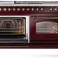 ILVE Nostalgie II 60" Dual Fuel Propane Gas Range in Burgundy with Bronze Trim, UP60FSNMPBUBLP
