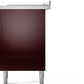 ILVE Nostalgie II 60" Dual Fuel Propane Gas Range in Burgundy with Bronze Trim, UP60FSNMPBUBLP