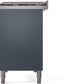 ILVE Nostalgie II 48" Dual Fuel Propane Gas Range in Blue Grey with Copper Trim, UP48FNMPBGPLP