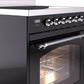 ILVE Nostalgie II 30" Induction Range with Element Stove and Electric Oven in Black with Chrome Trim, UPI304NMPBKC