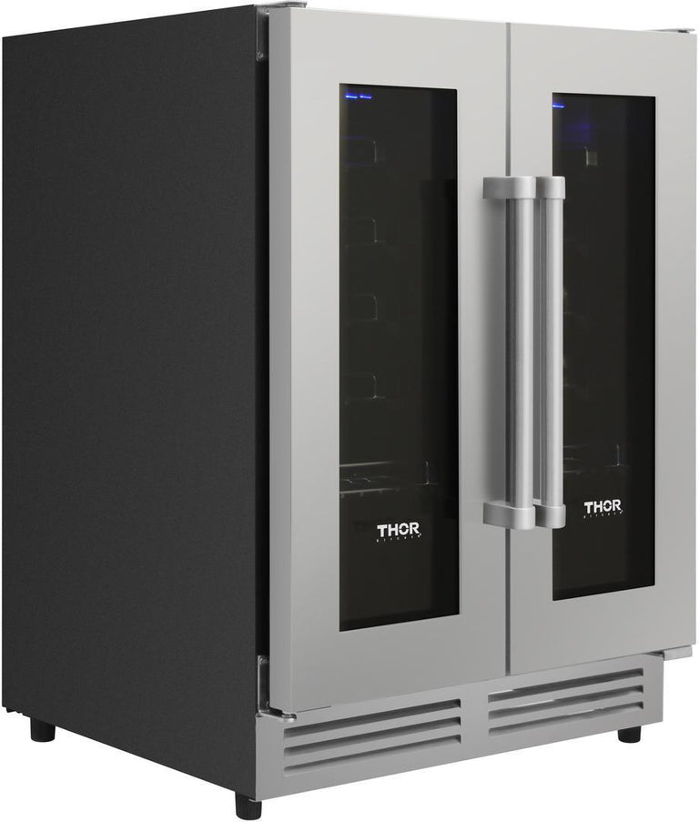 Thor Contemporary Package - 36" Gas Range, Range Hood, Refrigerator, Dishwasher, Microwave and Wine Cooler, Thor-AP-ARG36LP-B145