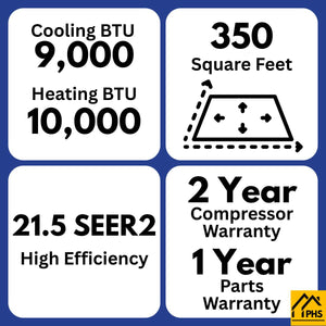 MRCOOL 5th Gen Advantage 9,000 BTU Single Zone Mini Split Complete System with 16ft. Line Set 115V (HVAC Technician Required), A-09-HP-115D-O