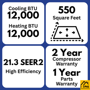 MRCOOL 5th Gen Advantage 12,000 BTU Single Zone Mini Split Complete System with 16ft. Line Set 230V (HVAC Technician Required), A-12-HP-230D-O