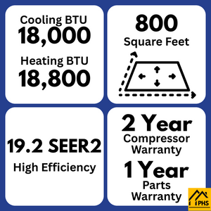MRCOOL 5th Gen Advantage 18,000 BTU Single Zone Mini Split Complete System with 16ft. Line Set 230V (HVAC Technician Required), A-18-HP-230D-O