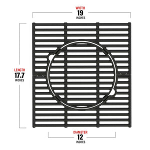 Monument Grills 4 Burner Multifunction Cast Iron Grill Grate (For Models: 24367, 41847NG, 35633, D405, D425)