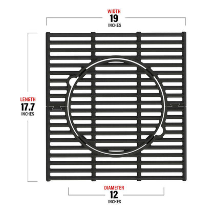 Monument Grills 4 Burner Multifunction Cast Iron Grill Grate (For Models: 24367, 41847NG, 35633, D405, D425)