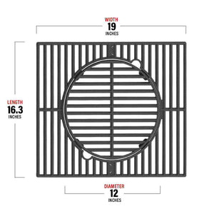 Monument Grills 2 Burner Multifunction Cast Iron Grill Grate (For Models: Mesa 200, Mesa 400)