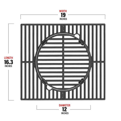 Monument Grills 2 Burner Multifunction Cast Iron Grill Grate (For Models: Mesa 200, Mesa 400)