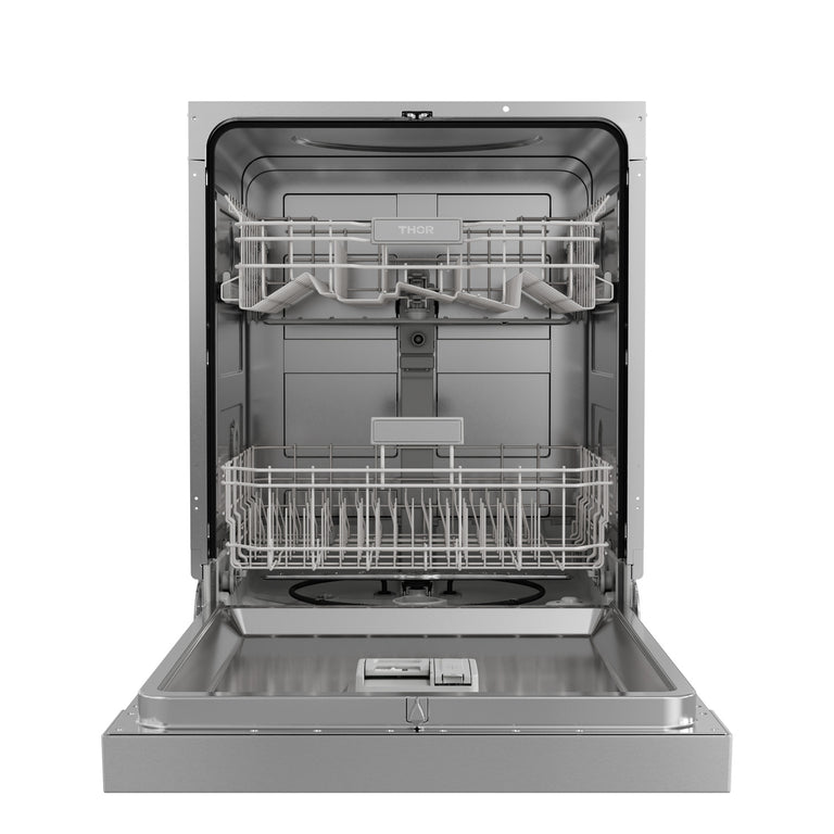Thor Contemporary Package - 36" Gas Range, Range Hood, Refrigerator, Dishwasher and Microwave, Thor-AP-ARG36LP-B84