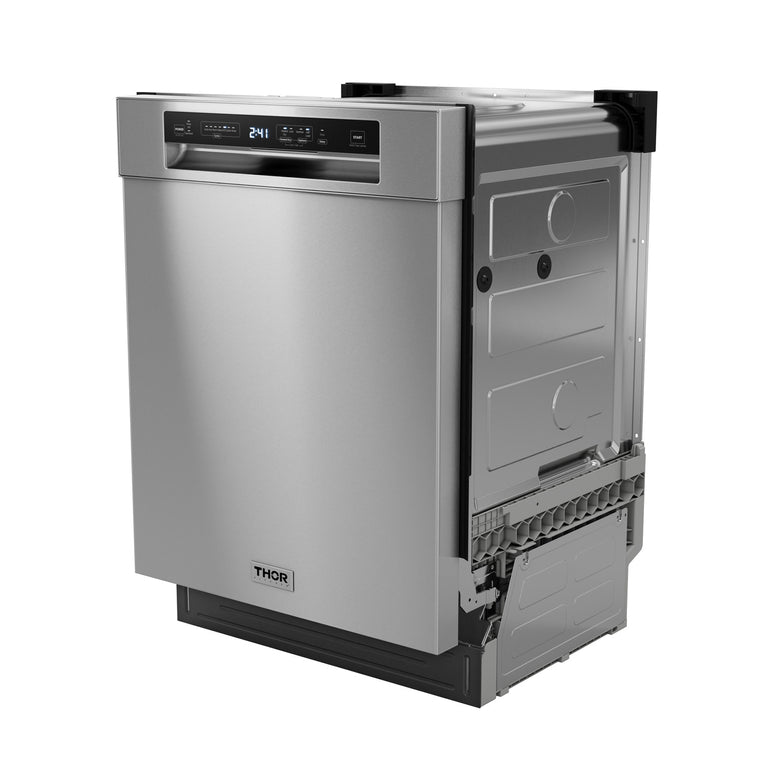 Thor Contemporary Package - 36" Gas Range, Range Hood, Refrigerator, Dishwasher, Microwave and Wine Cooler, Thor-AP-ARG36LP-B132