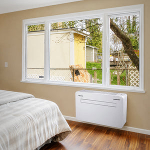Pioneer all-in-one console heat pump installed in a room