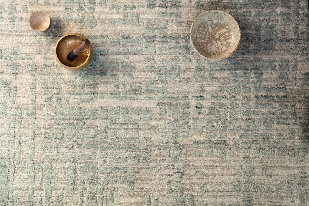Loloi Arlo ARL-02 Stone / Turquoise area rug - image 3