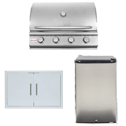 Blaze Outdoor Package - Prelude LBM 32 In. Propane Gas, Refrigerator, Access Door, AP-BLZ-4LBM-LP