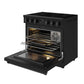 THOR Kitchen 36" Contemporary Professional Electric Range in Black, ARE36B