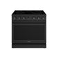 THOR Kitchen 36" Contemporary Professional Electric Range in Black, ARE36B