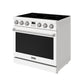 THOR Kitchen 36" Contemporary Professional Electric Range in White, ARE36W