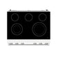 THOR Kitchen 36" Contemporary Professional Electric Range in White, ARE36W