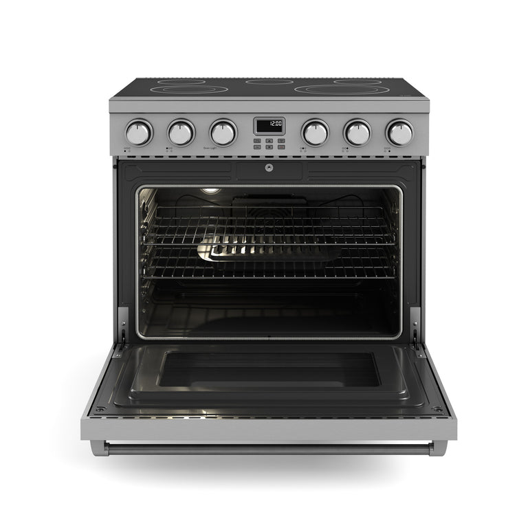 Thor Contemporary Package - 36" Electric Range, Range Hood, Dishwasher and Microwave, Thor-AP-ARE36-C55