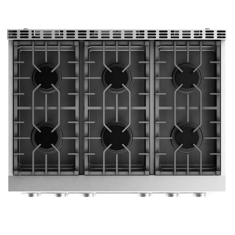 Thor Contemporary Package - 36" Gas Range, Range Hood, Refrigerator, Dishwasher, Microwave and Wine Cooler, Thor-AP-ARG36-A142