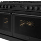 THOR Kitchen Contemporary 48" 7.6 cu. ft. Propane Gas Range with Convection Oven in Black Matte, ARG48BLP