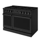 THOR Kitchen Contemporary 48" 7.6 cu. ft. Propane Gas Range with Convection Oven in Black Matte, ARG48BLP