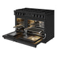 THOR Kitchen Contemporary 48" 7.6 cu. ft. Propane Gas Range with Convection Oven in Black Matte, ARG48BLP