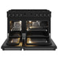 THOR Kitchen Contemporary 48" 7.6 cu. ft. Propane Gas Range with Convection Oven in Black Matte, ARG48BLP