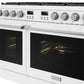 THOR Kitchen Contemporary 48" 7.6 cu. ft. Propane Gas Range with Convection Oven in White Matte, ARG48WLP