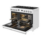 THOR Kitchen Contemporary 48" 7.6 cu. ft. Propane Gas Range with Convection Oven in White Matte, ARG48WLP